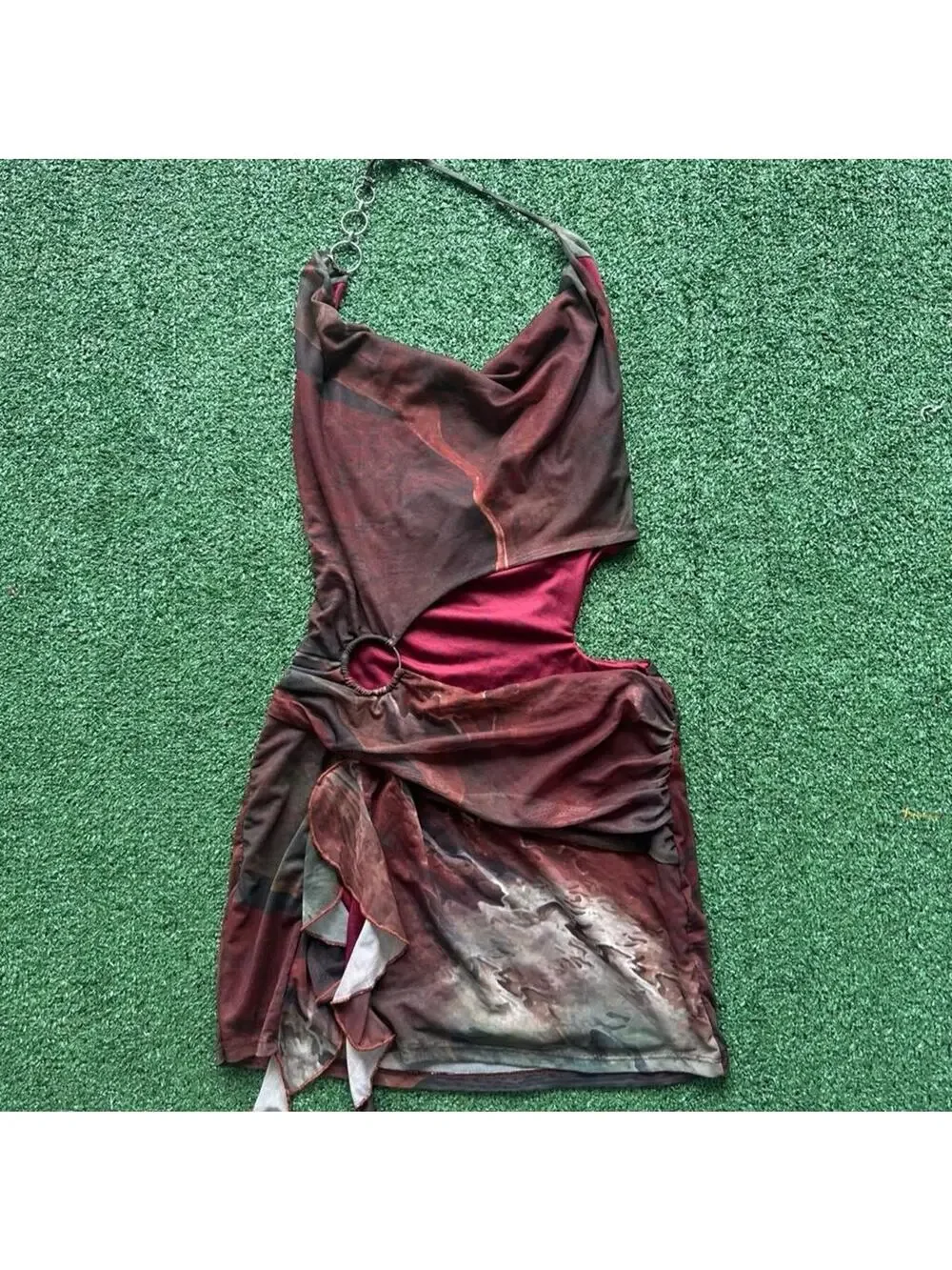 Y2k styled dress with cutout and rings - Picture 1 of 4